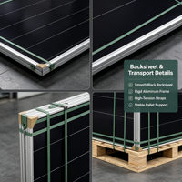 Panneau solaire photovoltaïque mono N type 550 720W, module PV étanche pour système de stockage d'énergie solaire hors réseau, maison, camping