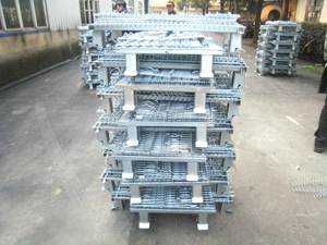 Lồng lưu trữ lưới dây kim loại có thể xếp chồng lên nhau với khung mạnh mẽ hàng hóa và thiết bị lưu trữ số lượng lớn - Product Image 3