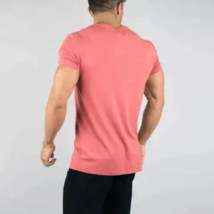 Toptan özel 3d puf baskı kabartmalı tasarım temel yaz kırpılmış boşlukları rahat örme saf pamuk Tshirt erkekler için spor