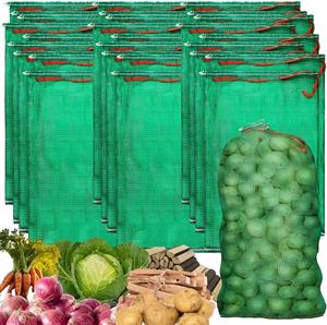 Huamaohengchun 60 Bolsas de Almacenamiento de Malla Grande y Duraderas de 21''x32'' de Material LDPE, Reutilizables con Cordón, para Cebollas, Cítricos y Frutas, Capacidad de 50 Libras - Product Image 2