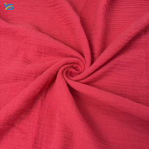 Tissu en crêpe <span class=keywords><strong>double</strong></span> couche 100 % <span class=keywords><strong>coton</strong></span> <span class=keywords><strong>de</strong></span> luxe, respirant, <span class=keywords><strong>double</strong></span> <span class=keywords><strong>gaze</strong></span>, tissu seersucker pour chemise - Product Image 2