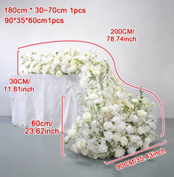 Guirlande de fleurs artificielles en gros, arrangements floraux artificiels en cascade pour la décoration de tables de mariage, d'arches et de fêtes