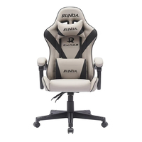 Fauteuils Gaming et de Bureau Runda Design Européen en Cuir Résistant aux Rayures et à l'Usure, Ergonomiques et Rotatifs