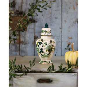 Vase de sol en céramique Art Déco moderne de Mason, couleur vert chartreuse, style pierre, pour usage décoratif - Product Image 3