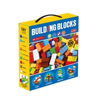 Vente en gros de 500/1000 pièces de blocs de construction Moc, en plastique ABS, briques de construction DIY, blocs d'assemblage, jouets, cadeau pour enfants