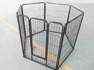 Venta al por mayor de fábrica Corralito de alta resistencia Tubo cuadrado grueso Alambre Valla plegable para mascotas Venta caliente Cercas para gatos Perrera Ejercicio playPens - Product Image 5