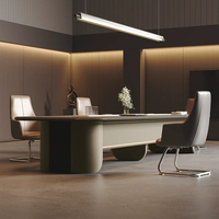 Grande table de conférence luxueuse haut de gamme pour salle de réunion, négociation, formation, carrée, moderne, en MDF, modulaire, écologique