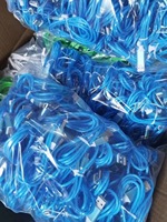 Kabel Charger Cepat Dual Micro USB LED Visible Flowing Light Braid, Pengisian Daya Cepat, Sinkronisasi Data untuk Android, Komputer, Earphone