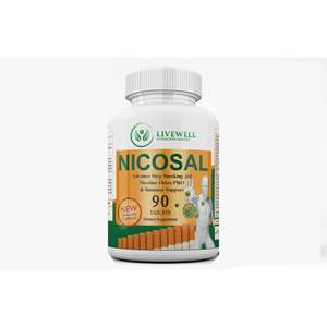 Livewell Nutrition Nicosal Nikotin Detox Pro 90 Tabletten Raucherentwöhnungshilfe Immununterstützung Nahrungsergänzungsmittel - Product Image 3