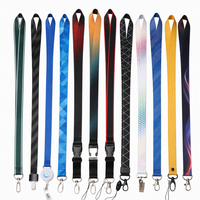 Lanière de cou personnalisée en polyester par sublimation, avec logo imprimé sur mesure, pour badge d'identification, avec boucle détachable, pour événements d'entreprise