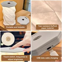 Lampe de table pliable, lampe de lecture portable, lampe de bureau à intensité réglable, décoration de maison, lampe de chevet pour chambre à coucher, lampe LED sans fil rechargeable