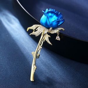 Broches et épingles pour hijab musulman, en zircon cubique étincelant de haute qualité, motif fleur rose, pour femmes, décoration de mariage - Vente chaude - Product Image 2