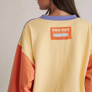 <span class=keywords><strong>Pull</strong></span> en coton personnalisé pour femmes automne hiver surdimensionné Vintage col rond broderie patch sweats à <span class=keywords><strong>capuche</strong></span> <span class=keywords><strong>sans</strong></span> <span class=keywords><strong>capuche</strong></span> - Product Image 5