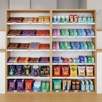 Comptoirs de caisse de supermarché en bois et métal, présentoirs pliables, rayonnages de supermarché en acier et bois, gondoles combinées