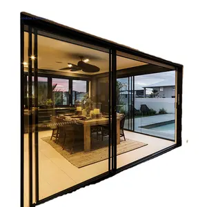 Современный дизайн, алюминиевые стеклянные раздвижные окна и двери, интерьер для продажи