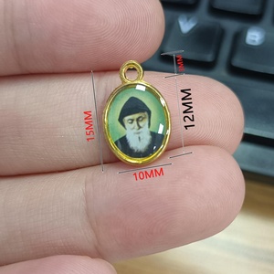 Ciondoli Religiosi Cristiani Placcati Argento per Bambini, <span class=keywords><strong>San</strong></span> Charbel, per Lavoretti Fai-da-Te, Regalo per Battesimo - Product Image 4