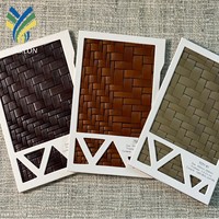 YT227 luxe marron 100% papier peint en cuir véritable pour la décoration intérieure pour canapé chaise siège de voiture sac-étanche