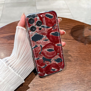 เคสโทรศัพท์มือถือ TPU ลายพิมพ์ริมฝีปาก<span class=keywords><strong>สี</strong></span><span class=keywords><strong>แดง</strong></span>สุดสร้างสรรค์สำหรับ iPhone x XR XS <span class=keywords><strong>11</strong></span> 12 13 14 15 16 17 PRO MAX AIR - Product Image 2