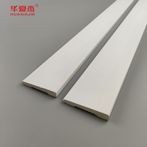 Haute qualité 11/32x2-1/8 boîtier biseauté pvc blanc plinthe moulures et garnitures décoration intérieure - Product Image 6