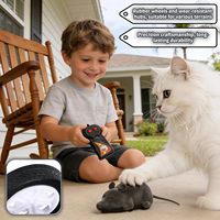 Souris en peluche interactive sans fil réaliste à télécommande pour chats et chiens, mouvements avant/arrière, jouet d'intérieur pour animaux de compagnie