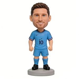 Custom Soccer Player Bobblehead - Personalized Football <strong>Athlete</strong> <strong>Figurine</strong> for Fan Collectible &amp; Desk Decor - Product Image 1