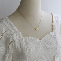 Vêtements quotidiens femmes accessoires de mode Chic 18k plaqué or bijoux en acier inoxydable Simple basique délicat coeur pendentif collier