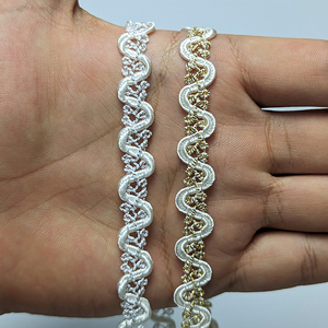 Ruban de dentelle en cordon de 10 mm, écologique, en polyester/nylon, pour vestes féminines, utilisé sur les poignets, la patte de boutonnage et le bas. - Product Image 4