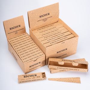 Classic Colorful Printed <b>Rolling</b> Paper Sleeves Custom Logo Empty Cones Branding Slow Evenly Burning 78-109mm Sizes Virgin Pulp - Product Image 1