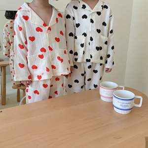 <span class=keywords><strong>Pyjama</strong></span> à manches longues 100% coton pour enfant, ensemble 2 pièces, vêtements de nuit, en mousseline, imprimé, décontracté, pour fille et garçon, boutique - Product Image 2