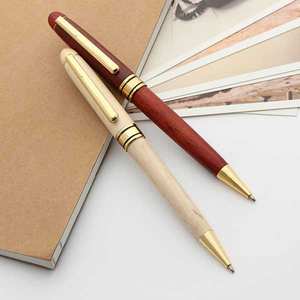 Yüksek kaliteli çevre dostu özelleştirilmiş ahşap tükenmez kalem geri dönüşümlü ahşap altın parçaları 1.0mm genişlik yenilik Logo fabrika promosyonlar - Product Image 6