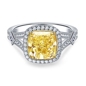 Anello di Fidanzamento Quadrato in Rame Lucido per Donne, Gioiello Romantico alla Moda, Accessorio Creato in Laboratorio - Product Image 4