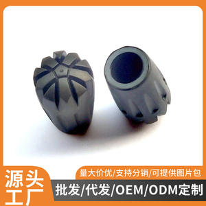 Embout universel en caoutchouc noir en forme de balle pour bâton de trekking, accessoire de randonnée, pièce de rechange pour bâton de marche en extérieur - Product Image 3