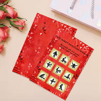 Carte à gratter personnalisée à bas prix pour adultes, avec design gratuit, gaufrée, impression CMJN, en carton, avec sac en papier d'art