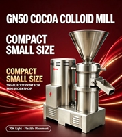 Moulin colloïdal refroidi par eau Wintop de haute qualité pour fèves de cacao 10-30 kg/h, machine à broyer le cacao pour la fabrication de pâte de chocolat, noix et maïs