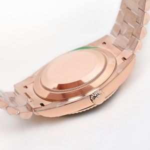 Montre mécanique de luxe de qualité supérieure, usine EWE, 40 mm, étanche, acier 904L, mouvement 2836, 228235, or rose luminescent - Product Image 5