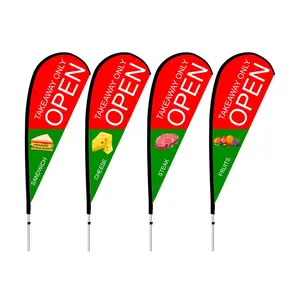 Banner teardrop tear drop flags beach feather flag sided advertising beach feather sign banner flag