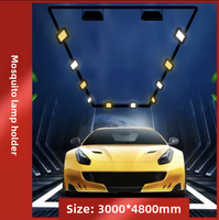 3-PSC Garage Led Detail RGB Wall Wood Led Ceiling Light and Nine-square Grid Panel Light Panel Connector QOXOQ