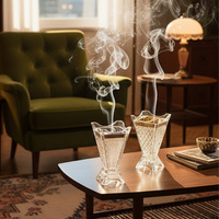 Diffuseur d'arômes en verre cristal et fer forgé, à quatre coins, pour décoration transfrontalière, accessoires photo romantiques pour mariages et anniversaires