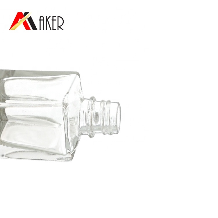 La plus nouvelle conception unique carré clair vide 30ml bouteille en verre de parfum de jet