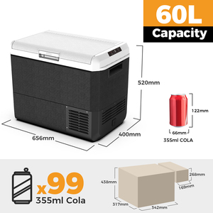ตู้เย็นพกพา MCD60 Sports Compressor Travel Fridge Freezer Cooler แบบสองโซน ควบคุมผ่านแอพพลิเคชั่น ขนาด 20/30/40/50/60 ลิตร ตู้เย็นพลาสติกสำหรับรถยนต์ - Product Image 2