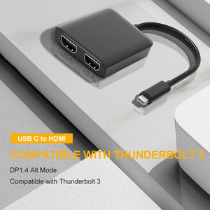 <span class=keywords><strong>Adaptateur</strong></span> 2 en 1 <span class=keywords><strong>USB</strong></span> <span class=keywords><strong>C</strong></span> vers <span class=keywords><strong>HDMI</strong></span> avec double HDTV 4K MST Dual HD Connector Converter Type <span class=keywords><strong>C</strong></span> PD Charging Port - Product Image 6