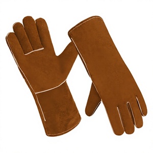 Premium-Qualität Büffel-Spaltleder-Handschuhe Baumwollfutter Schwerer Industrieller Handschutz Anti-Vibrations- und Funkenresistent CE - Product Image 2