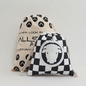 Natural White Extra Large Linen Cotton Drawstring <b>Bag</b> Custom Logo Screen Printing Multi-Purpose Travel Pouch Cotton <b>Bag</b> - Product Image 3