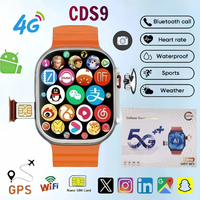 Jam Tangan Pintar CDS9 S9 Ultra 4G Layar AMOLED 2.2 Inci Kamera Putar Teleskopik 180 °   Panggilan Video Android 9.0 1280mAh Detak Jantung