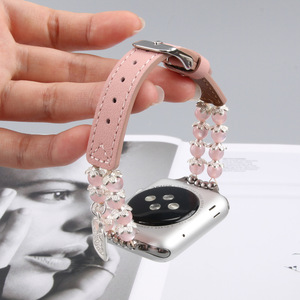 Il nuovo modello è adatto per <span class=keywords><strong>Apple</strong></span> Iwatches10/9/8/<span class=keywords><strong>SE</strong></span> Fine occhio di gatto con perline cinturino in pelle - Product Image 1