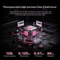 Clavier magnétique filaire HEXGEARS MX68 8000Hz avec interrupteurs magnétiques Kailh, 65 %, cadre à joint, ARGB, à dégagement rapide, pour gaming et bureau
