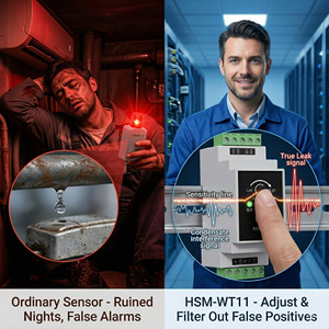 Système d'alarme intelligent pour déversements chimiques 9-30V, détecteur de fuite d'acide et d'alcali RS485 Modbus RTU, contrôleur avec sortie relais sur rail DIN - Product Image 2