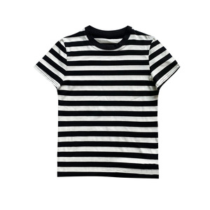 <span class=keywords><strong>Noir</strong></span> <span class=keywords><strong>et</strong></span> <span class=keywords><strong>blanc</strong></span> <span class=keywords><strong>rayé</strong></span> coton Spandex t-<span class=keywords><strong>shirt</strong></span> surdimensionné femmes été col rond t-shirts femmes décontracté haute qualité <span class=keywords><strong>rayé</strong></span> t-<span class=keywords><strong>shirt</strong></span> - Product Image 1