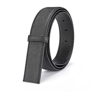 Cinturón de piel de vaca original de Togo con patrón cruzado, capa superior de grano completo, cinturón de piel de vaca para hombre, fábrica - Product Image 2