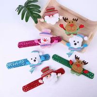 I-0054 Fournitures de fête de Noël, lampe LED, bracelet clignotant de Noël, bracelet clignotant de dessin animé